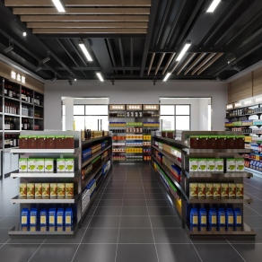 现代超市3D模型下载